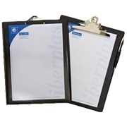 IBERPLAS PLACA CON PINZA FOLIO PVC NEGRO 369-00